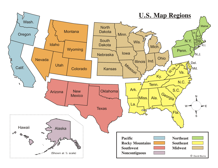 U S Maps For Study And Review